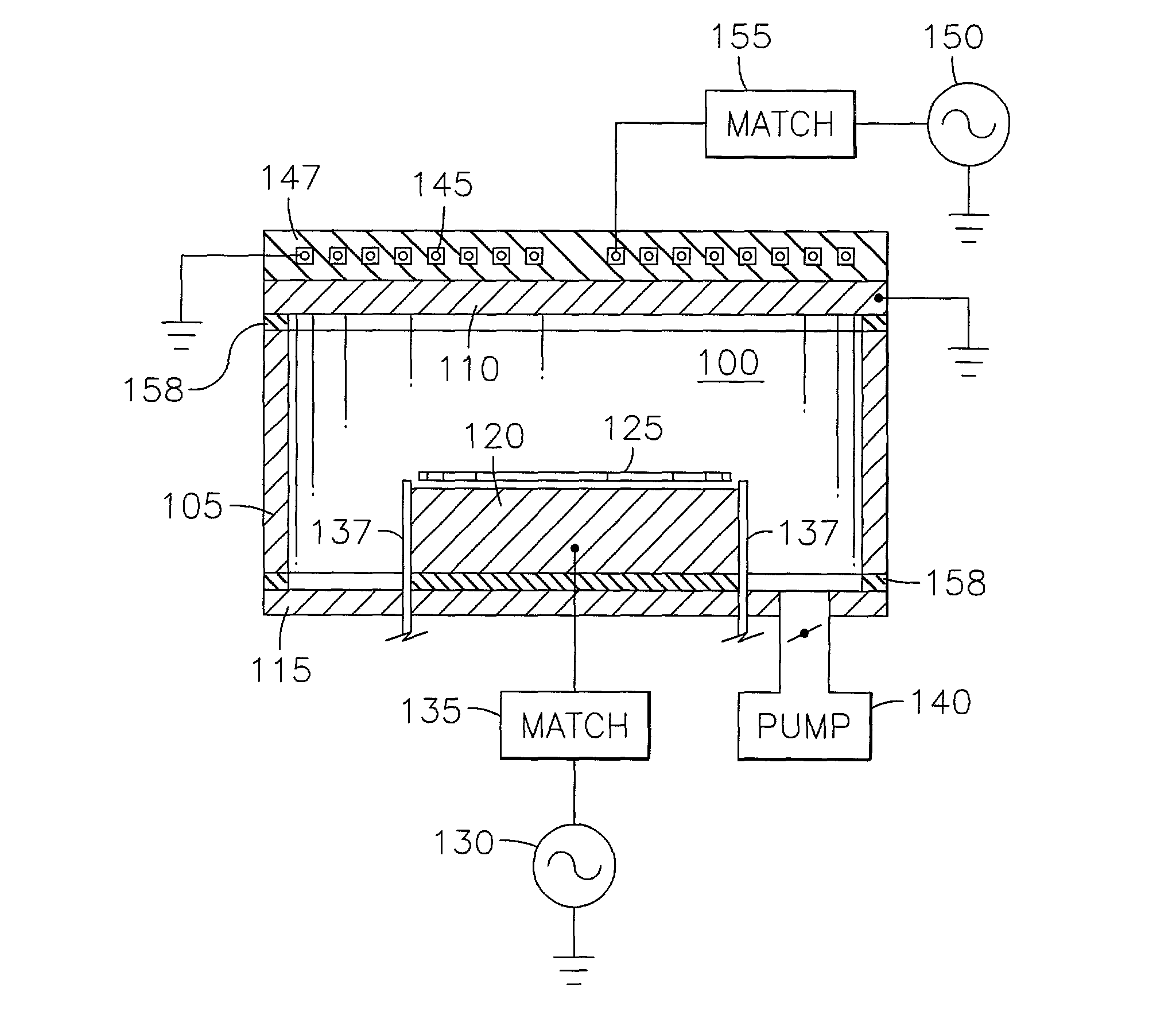 Parallel-plate electrode plasma reactor having an inductive antenna coupling power through a parallel plate electrode