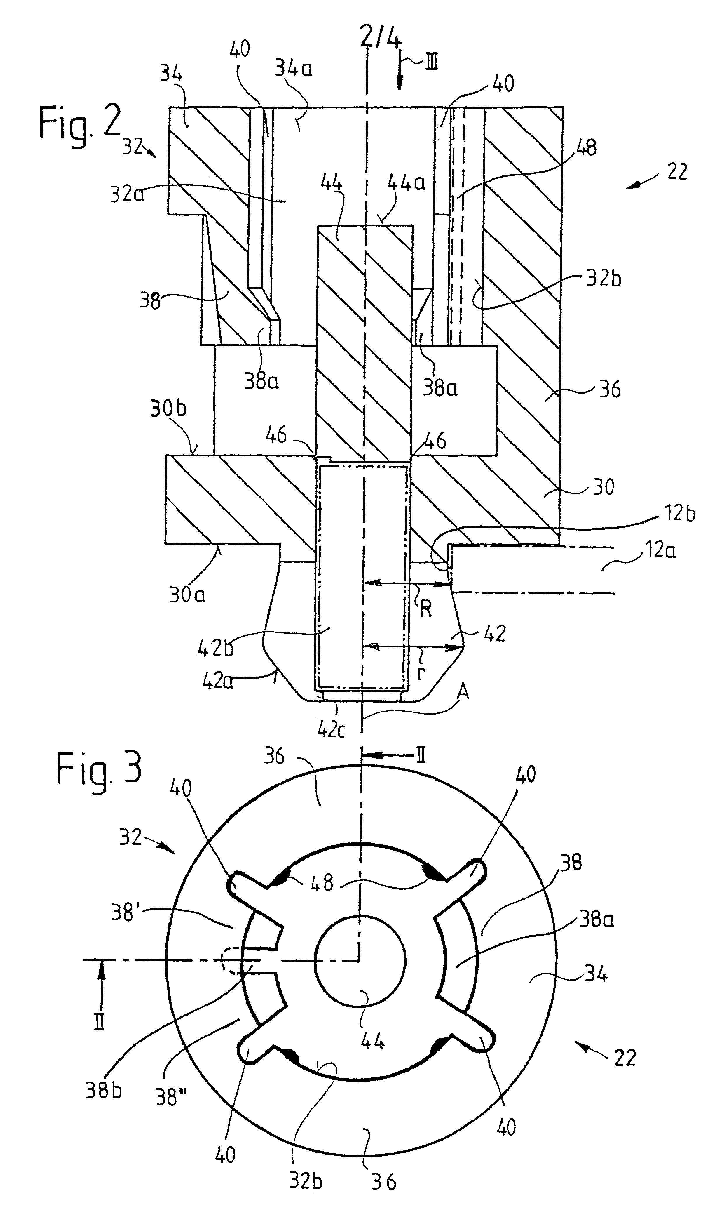 Length adjustable column with axial bearing, and method of installation of the axial bearing