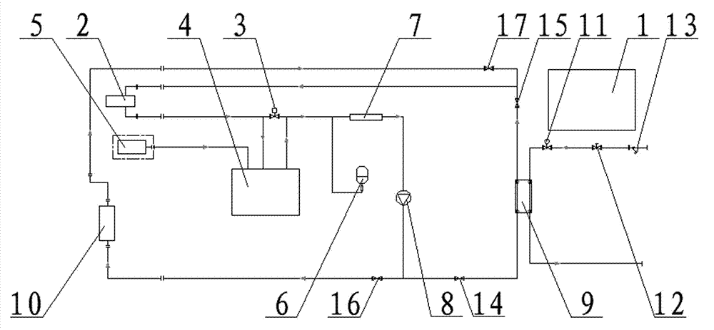 Constant-pressure hot water control method for ship