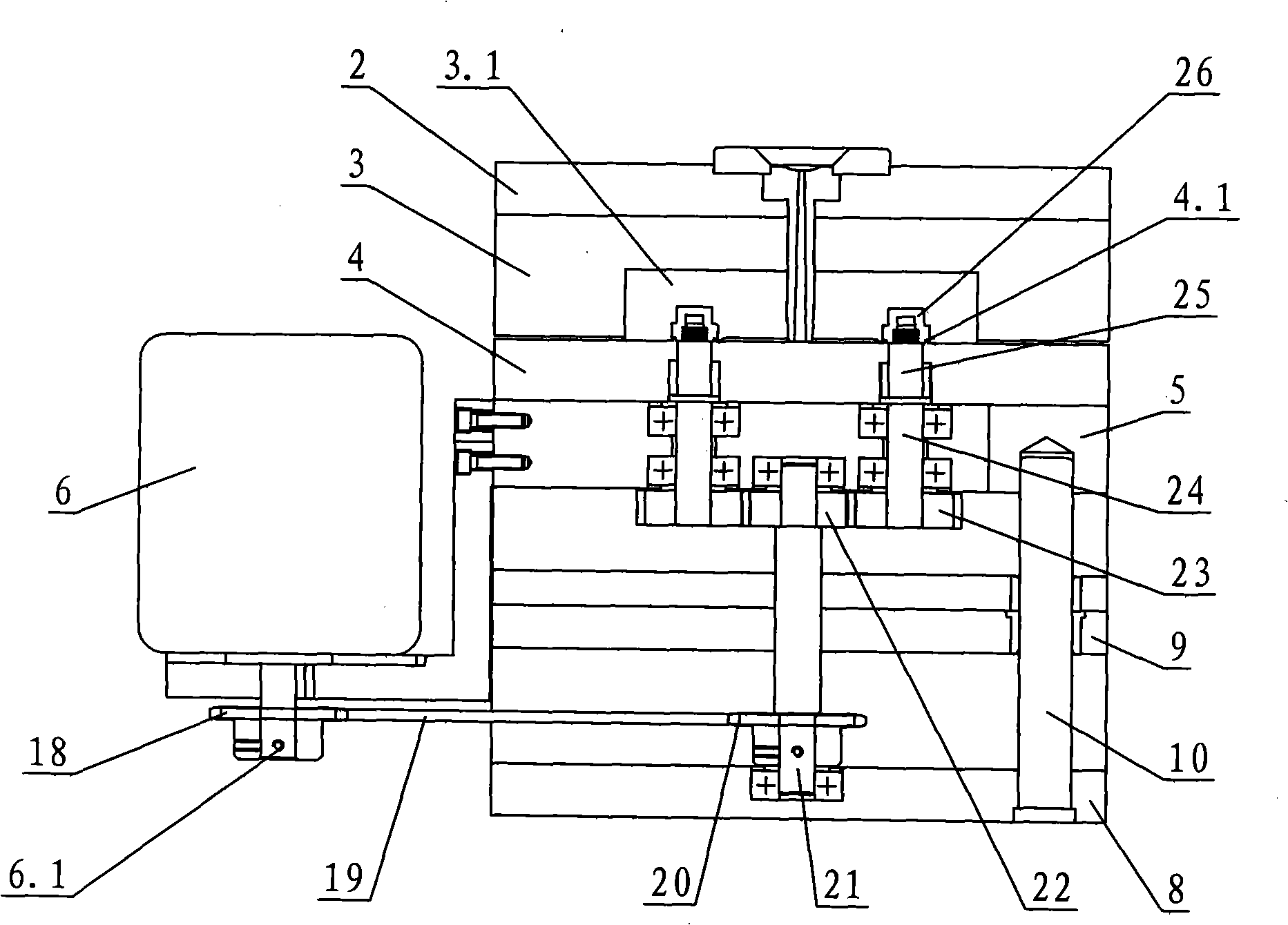 Injection mould servo synchronous automatic thread demoulding mechanism and control method thereof