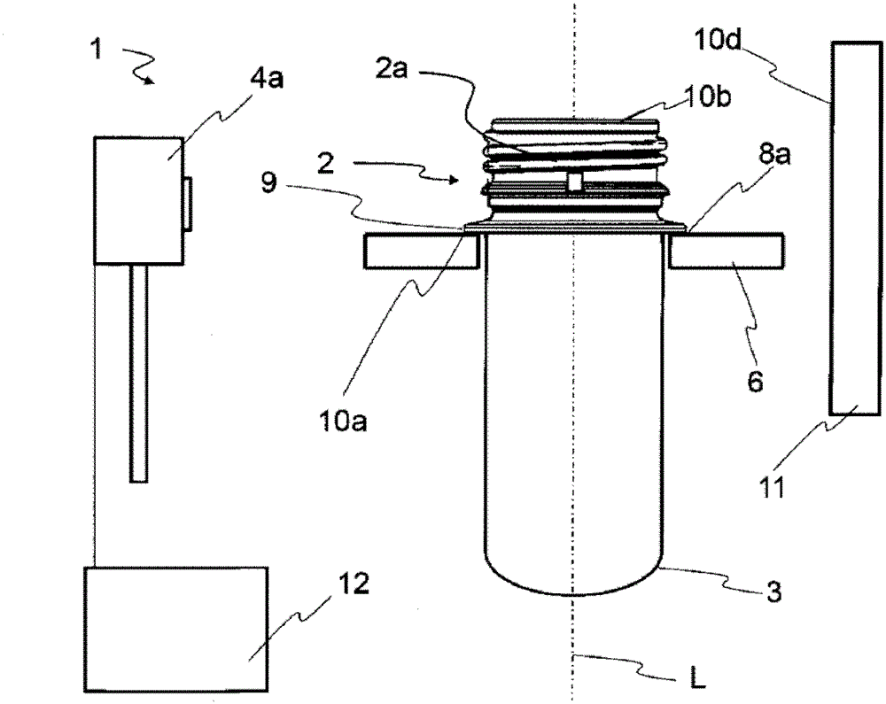 Optical thread position detection device