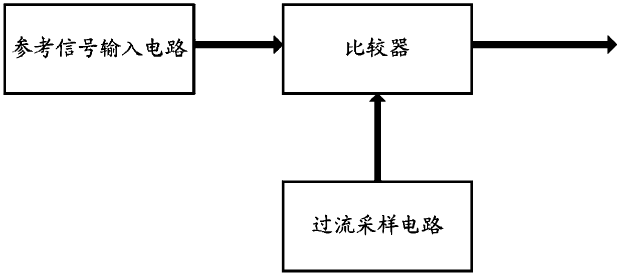 Overload protection device for main power mosfet of boost boost circuit