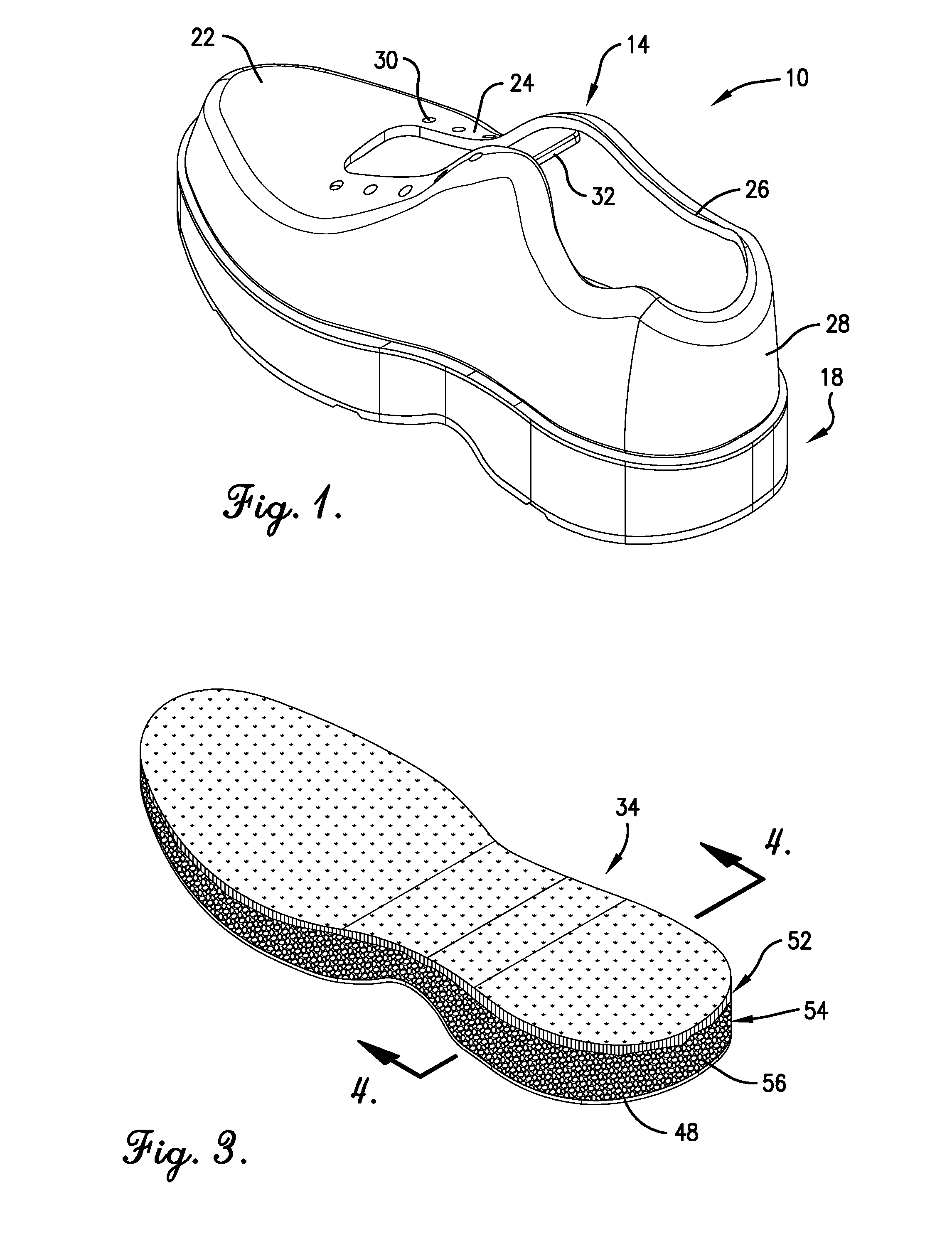 Impact absorbing shoe