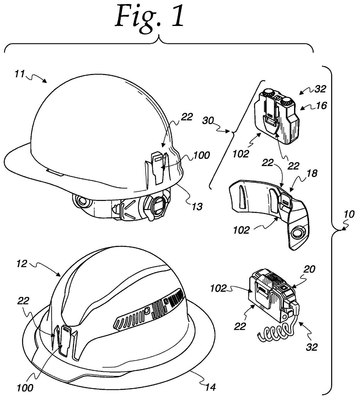 Safety helmet accesssory system