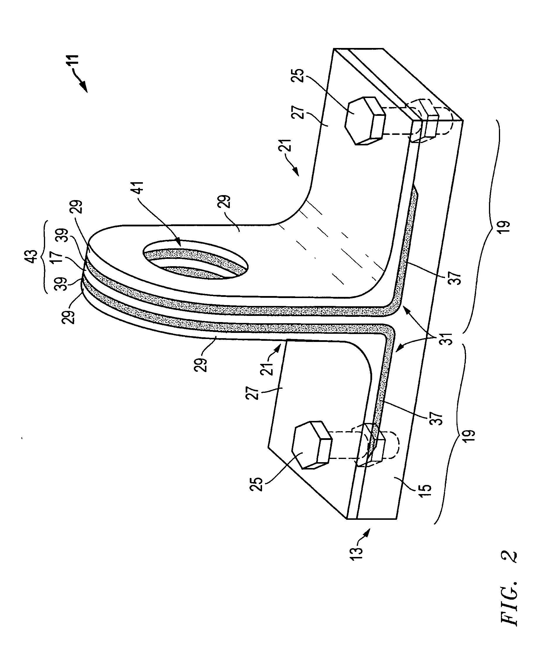 System, method, and apparatus for structural lug formed from a combination of metal and composite laminate materials