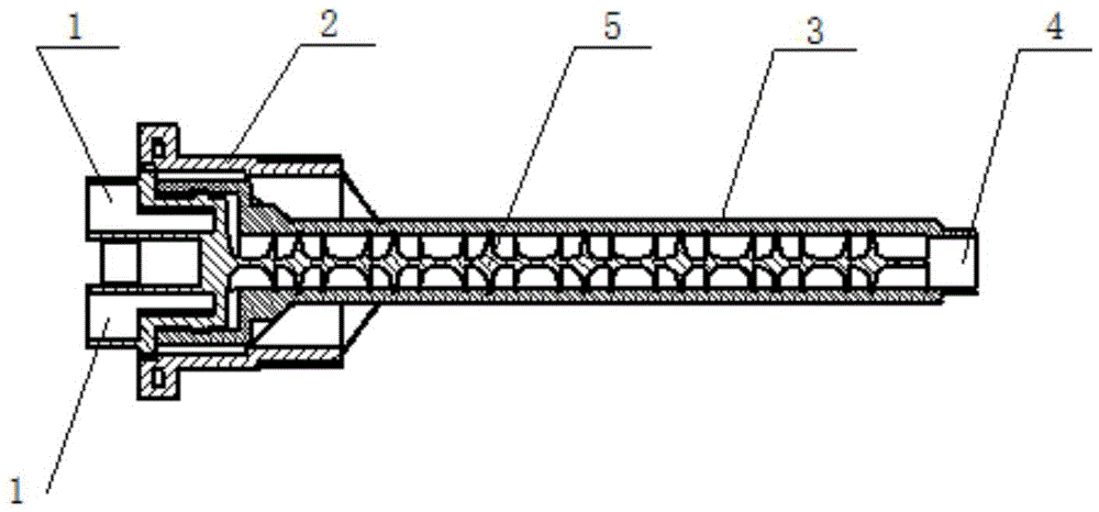 Static mixing device of trace moulding and extracting material