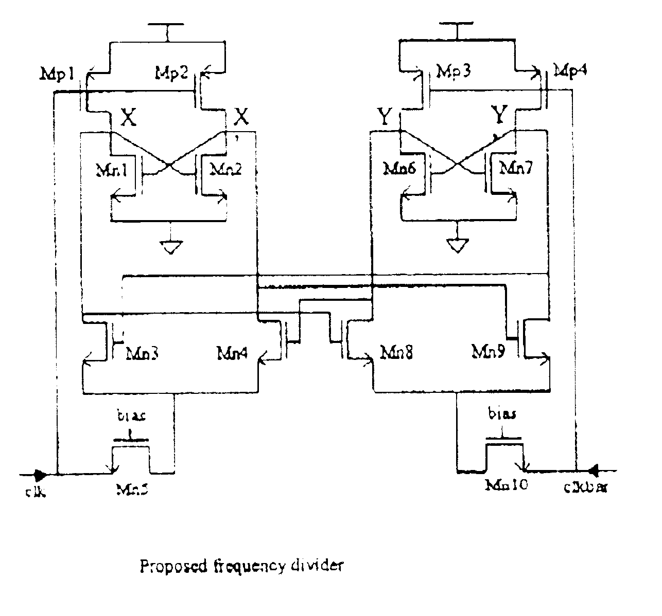Low-voltage high-speed frequency-divider circuit