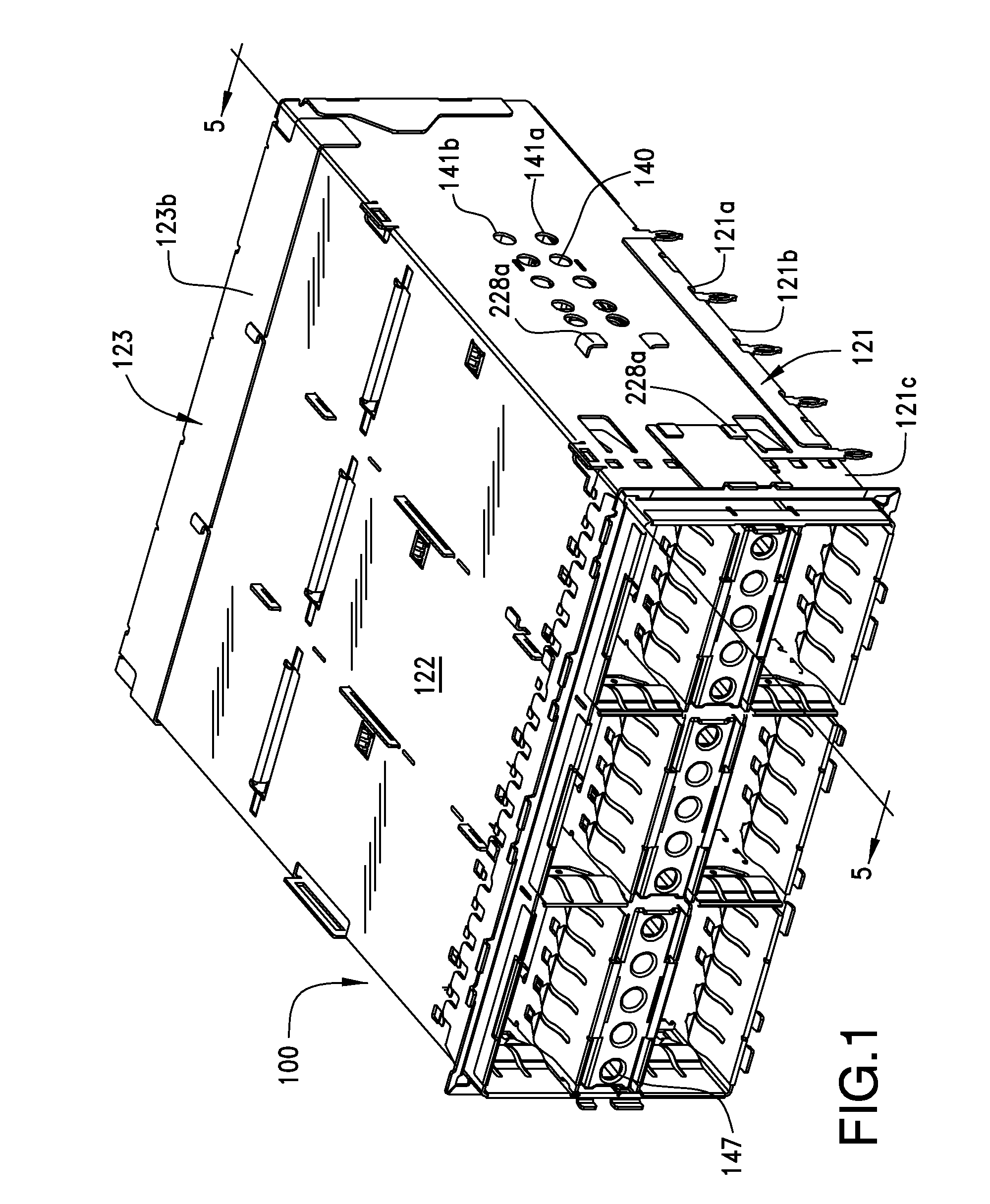 Connector assembly with improved cooling capability