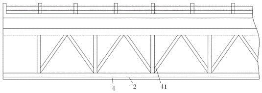 Automatic cleaning maintaining device provided with guide rods and used for bridge