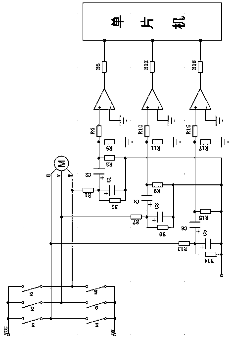 A brushless DC motor position detection circuit