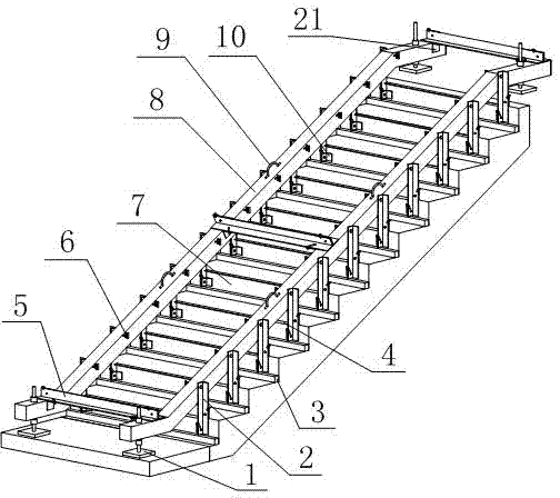 Special steel formwork for combined stairway of high-rise building and assembly method of special steel formwork