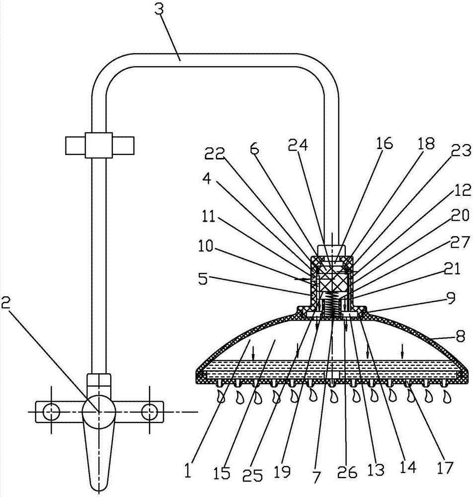 Automatic control household shower head