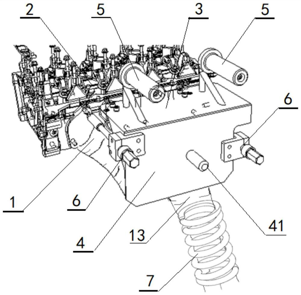 Auxiliary tool of engine hot test connection process exhaust device