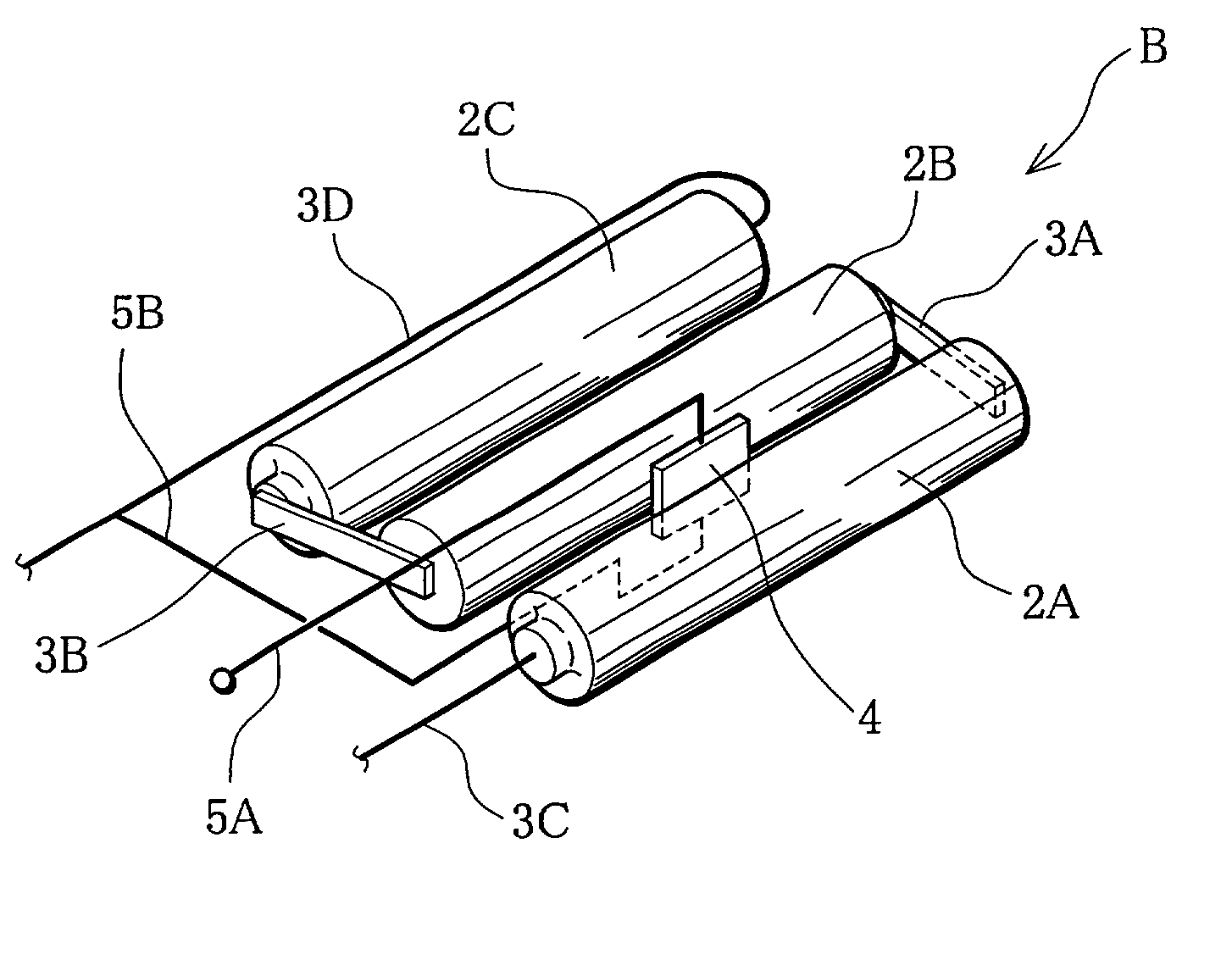 Battery, lead memver for battery connection, and battery pack using the same