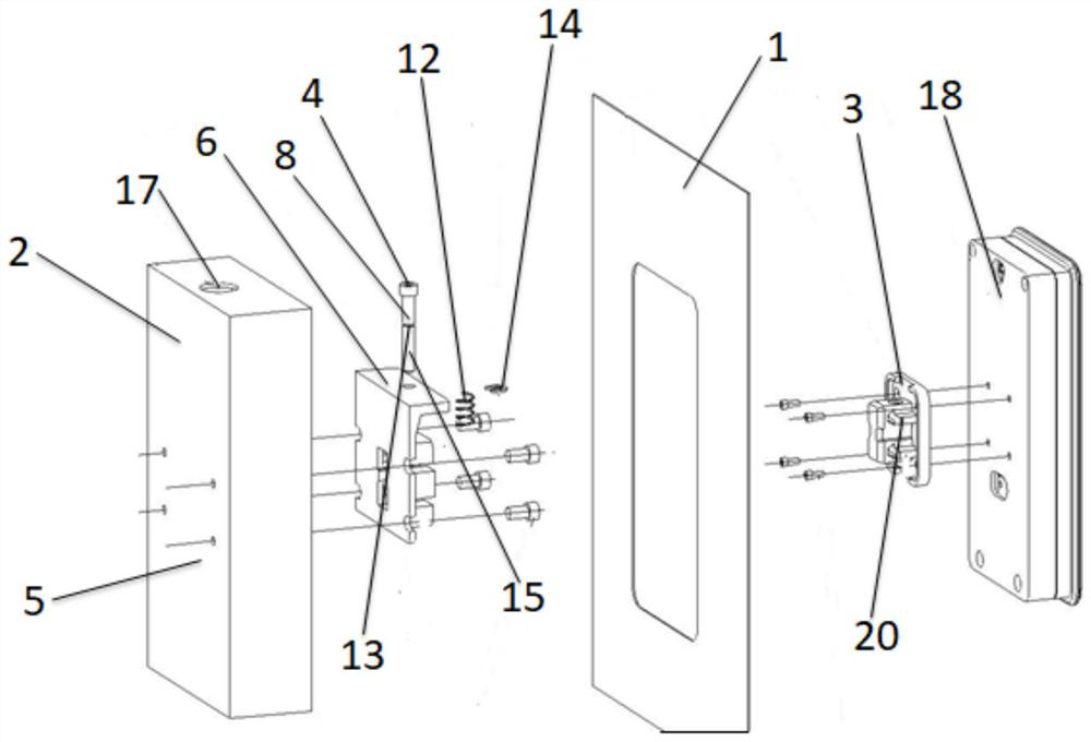 Mounting structure of safety door mounting piece