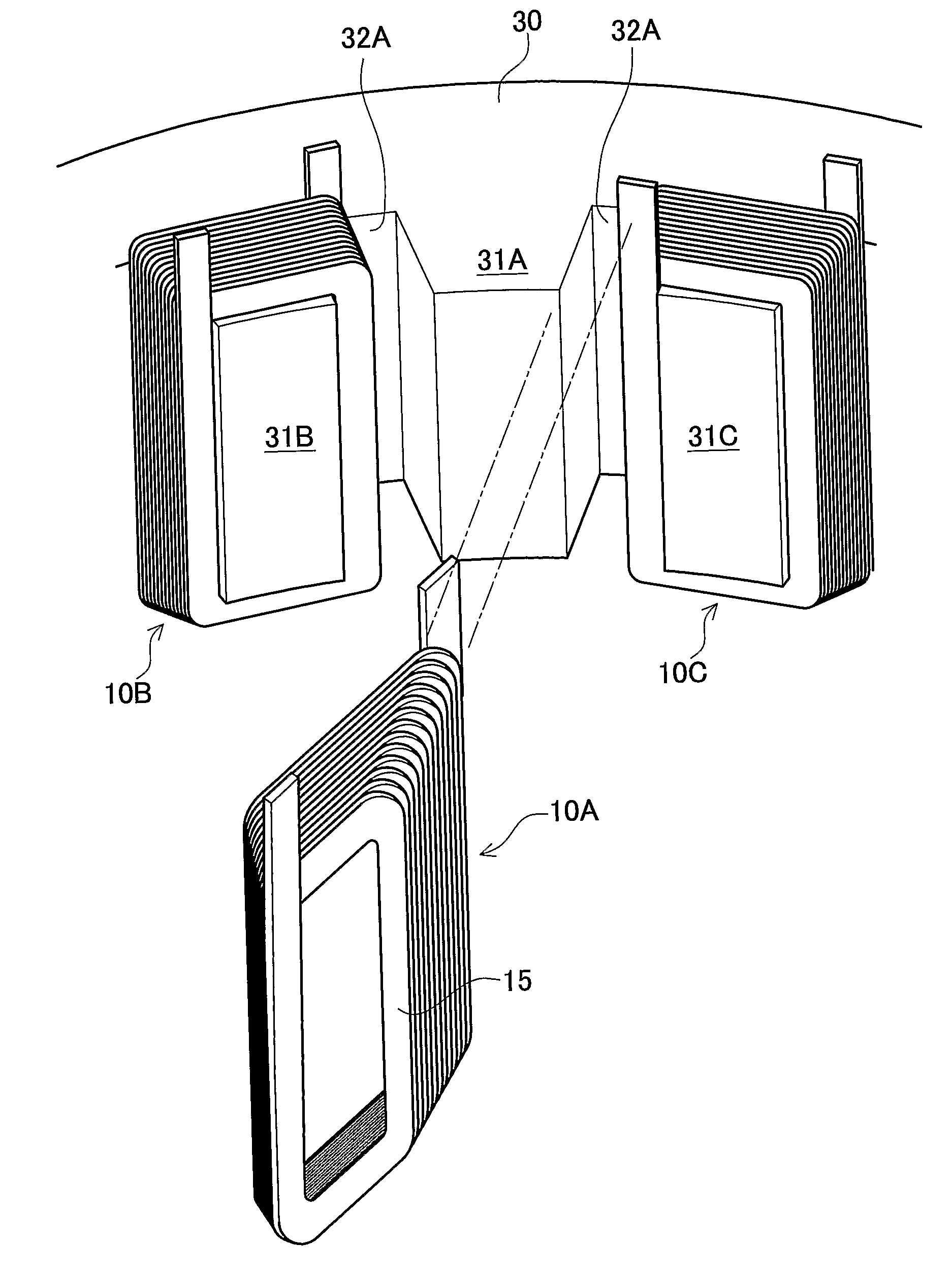Insertion of pre-fabricated concentrated windings into stator slots