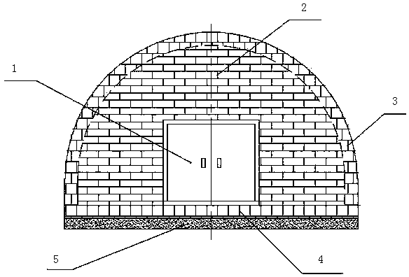 Pressure-resistant and pressure-relieving bricks for closed walls in coal mines and their masonry methods