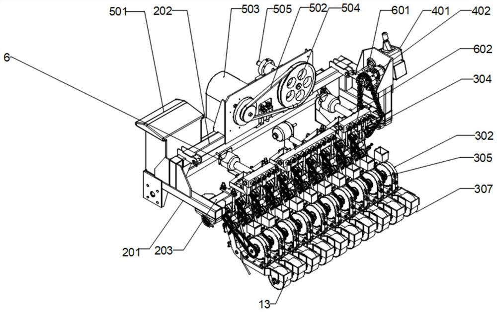 Hanging type seeding machine