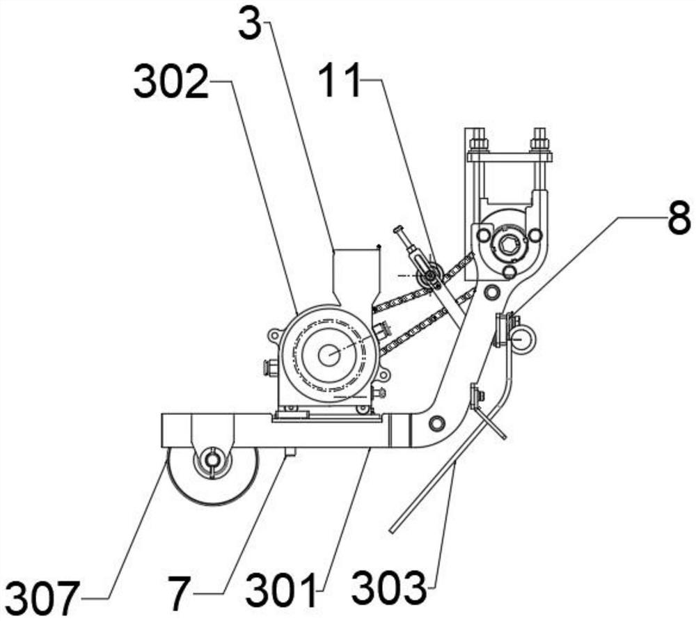 Hanging type seeding machine