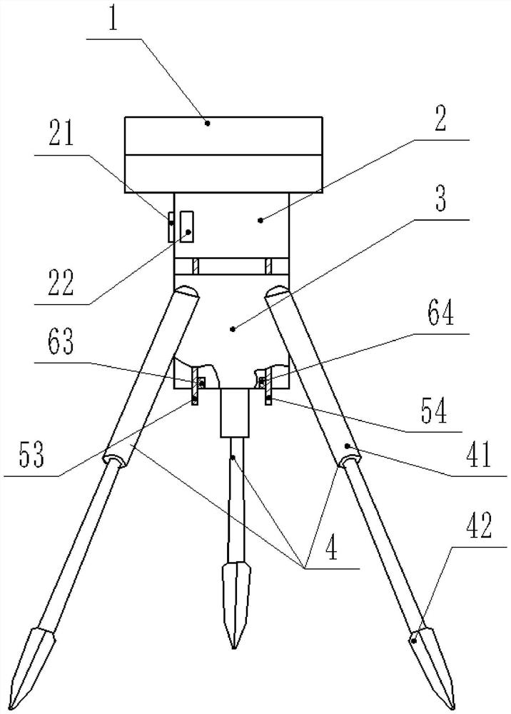 Fixed-point surveying and mapping device for engineering surveying and mapping