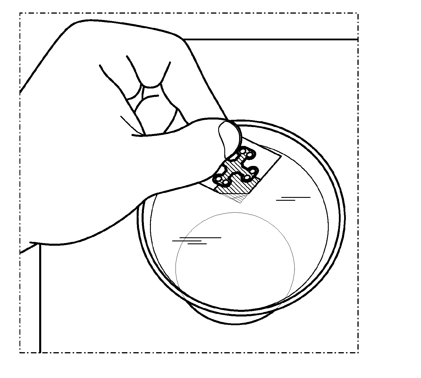 Device for handling microfluids and a method of manufacturing a device for handling microfluids