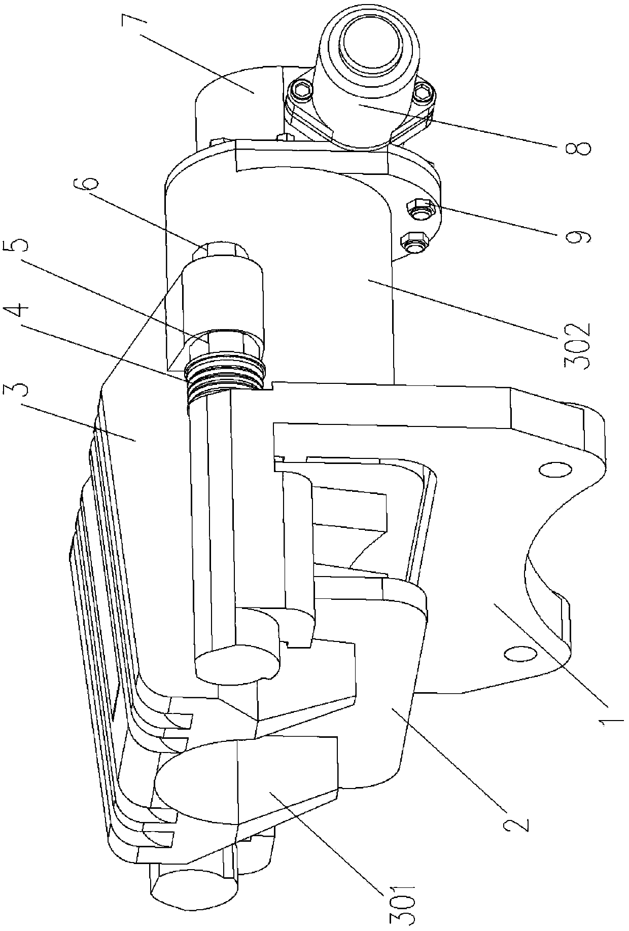 Worm gear, worm, ball and wedge-disc type electronic parking brake