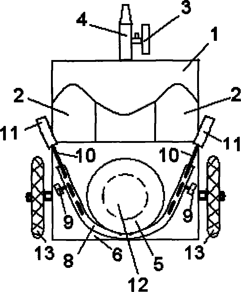 Oxygen-absorbing and abdomen-supporting device convenient for conveying pregnant woman for inspection