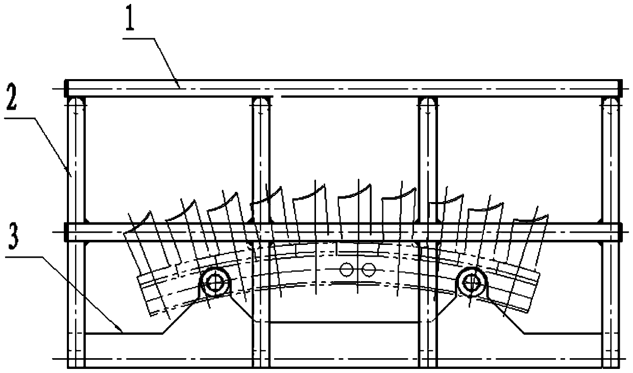 A vibrating light decoration protection fixture for the paint layer of the fan-shaped component of the blade