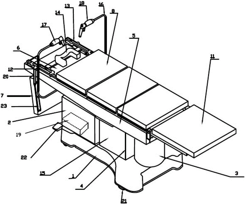 wound cleaning operating table