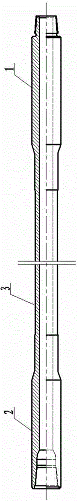 Integral type heavy weight drill pipe without thickening