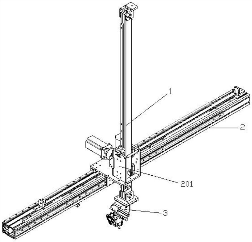 Feeding and discharging dual-grabbing manipulator