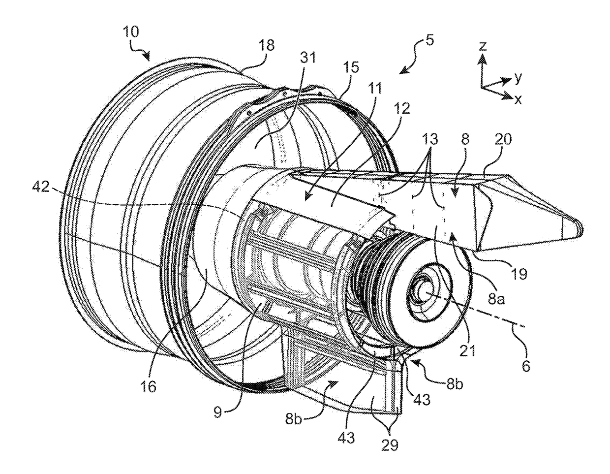 Aircraft engine assembly, comprising an engine attachment device equipped with structural movable cowls connected to the central box