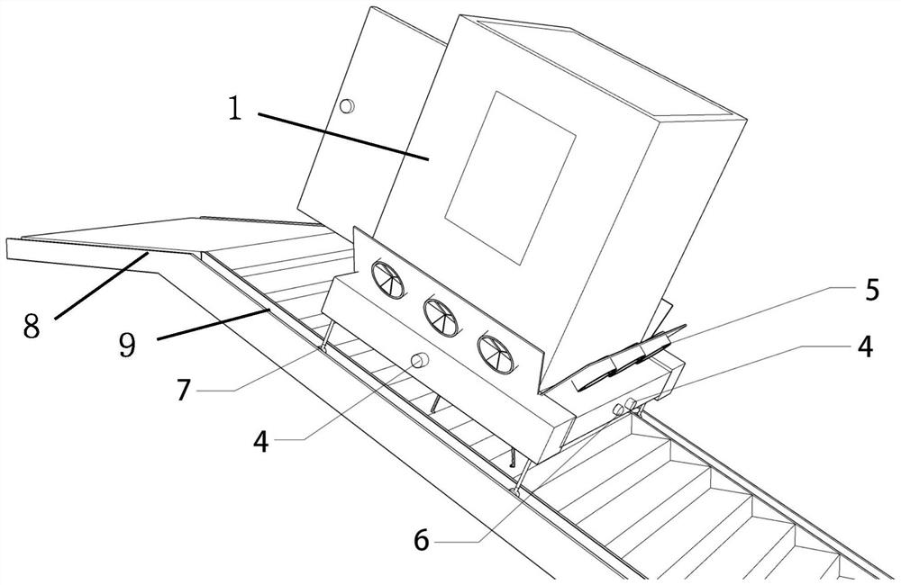 Box type anti-dizzy escape compartment device for high-rise building