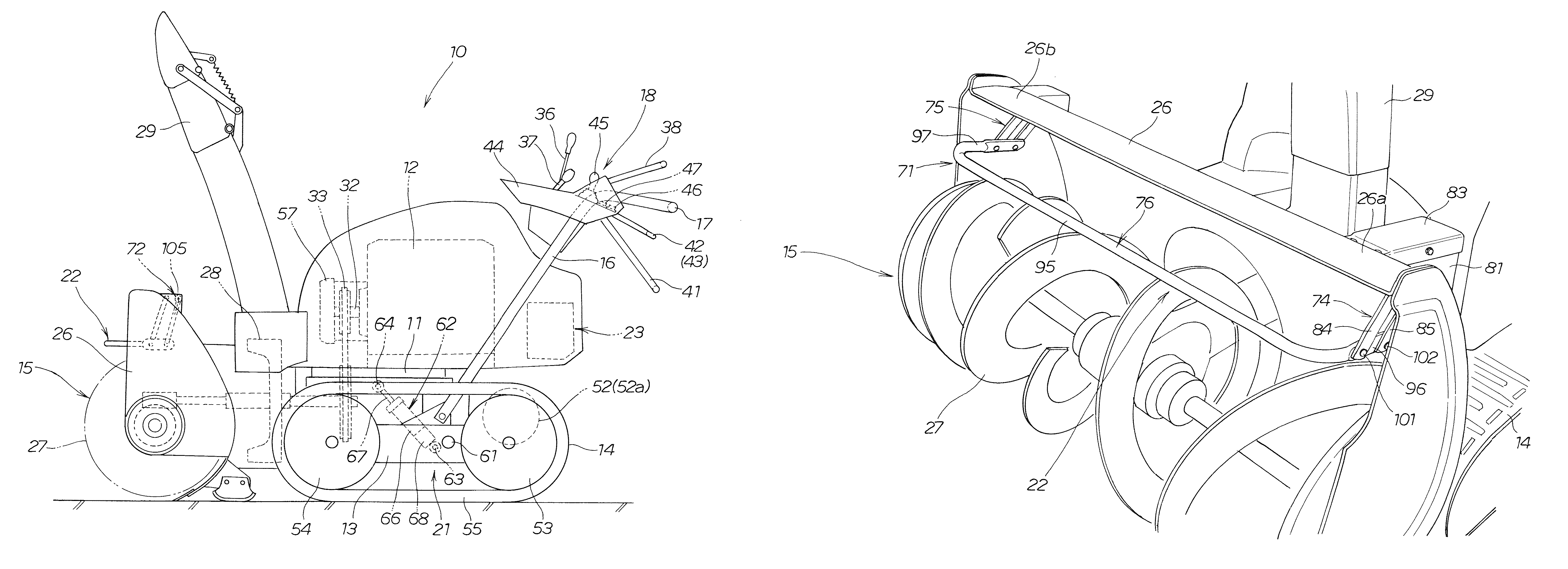 Snow removing machine