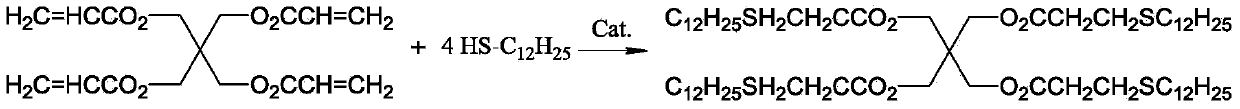 Preparation method of pentaerythritol tetra(3-n-dodecylthiopropionate)