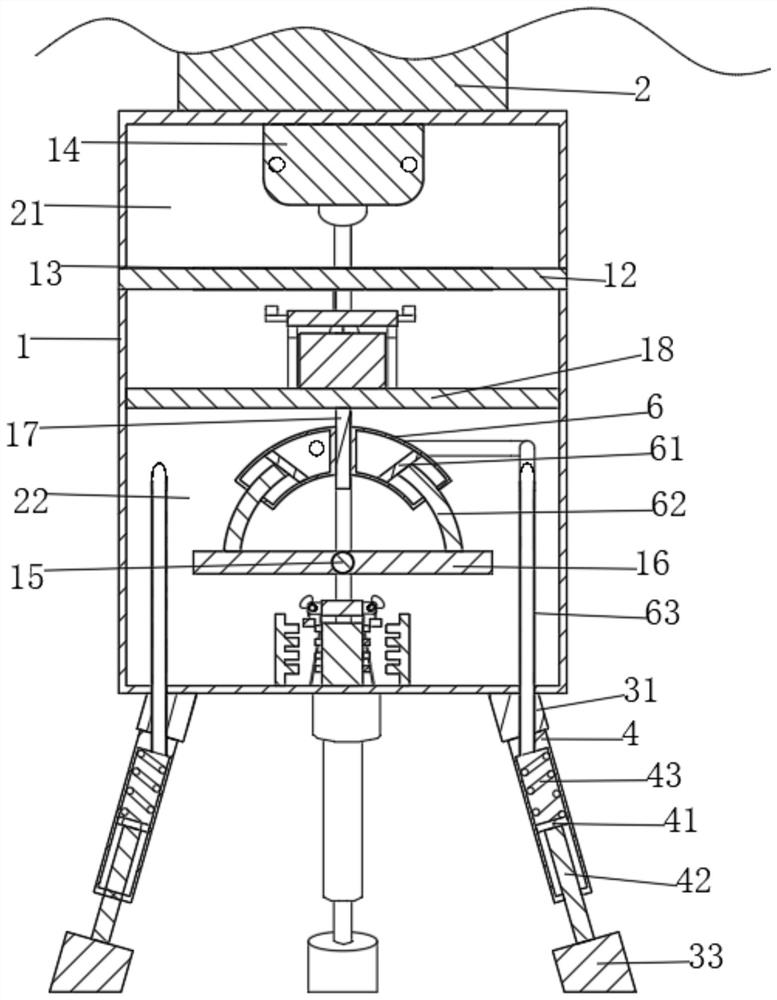 Combined surveying and mapping device capable of being positioned and adjusted