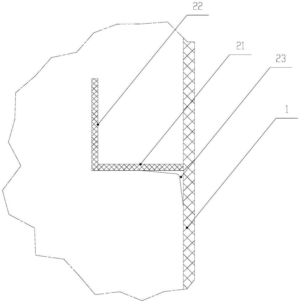 Flue gas condensation and dew formation acid fluid collection device for glass fiber reinforced plastic internal chimney