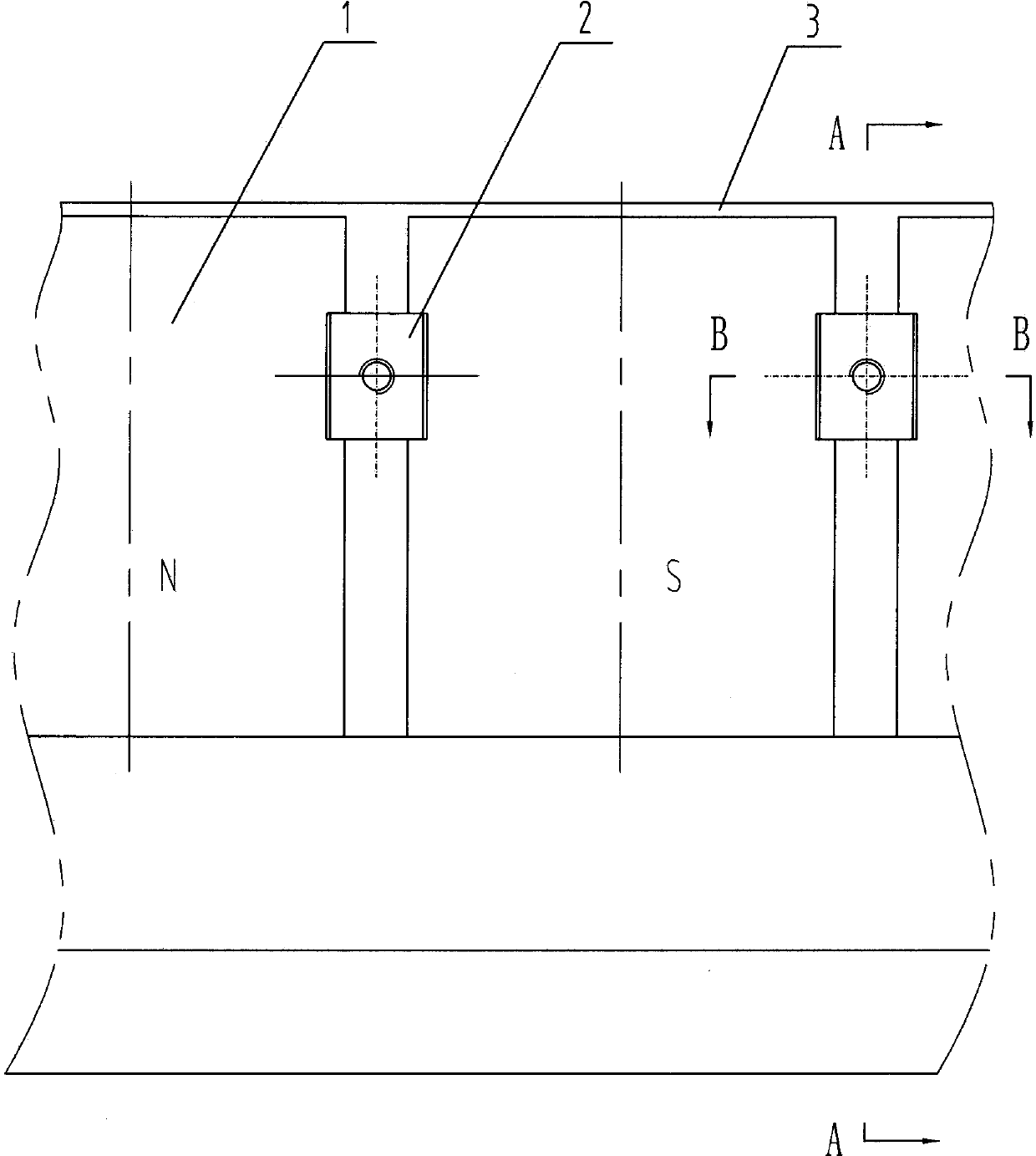 Motor permanent magnet fixing device