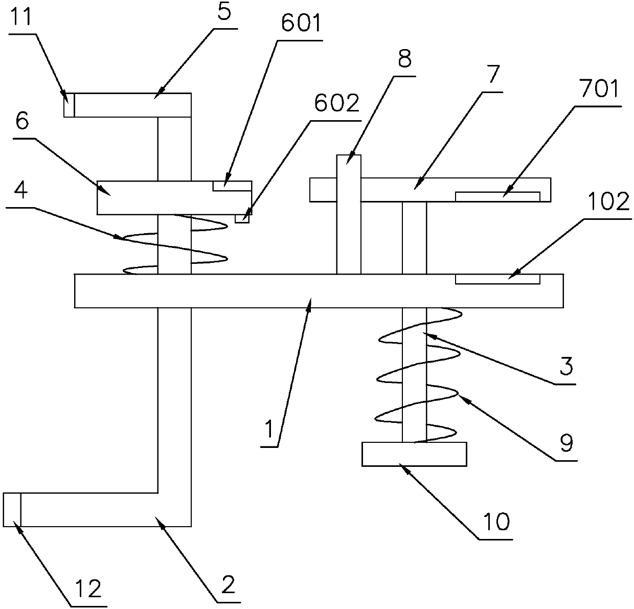 Urine bag auxiliary clamping device for nephrology department