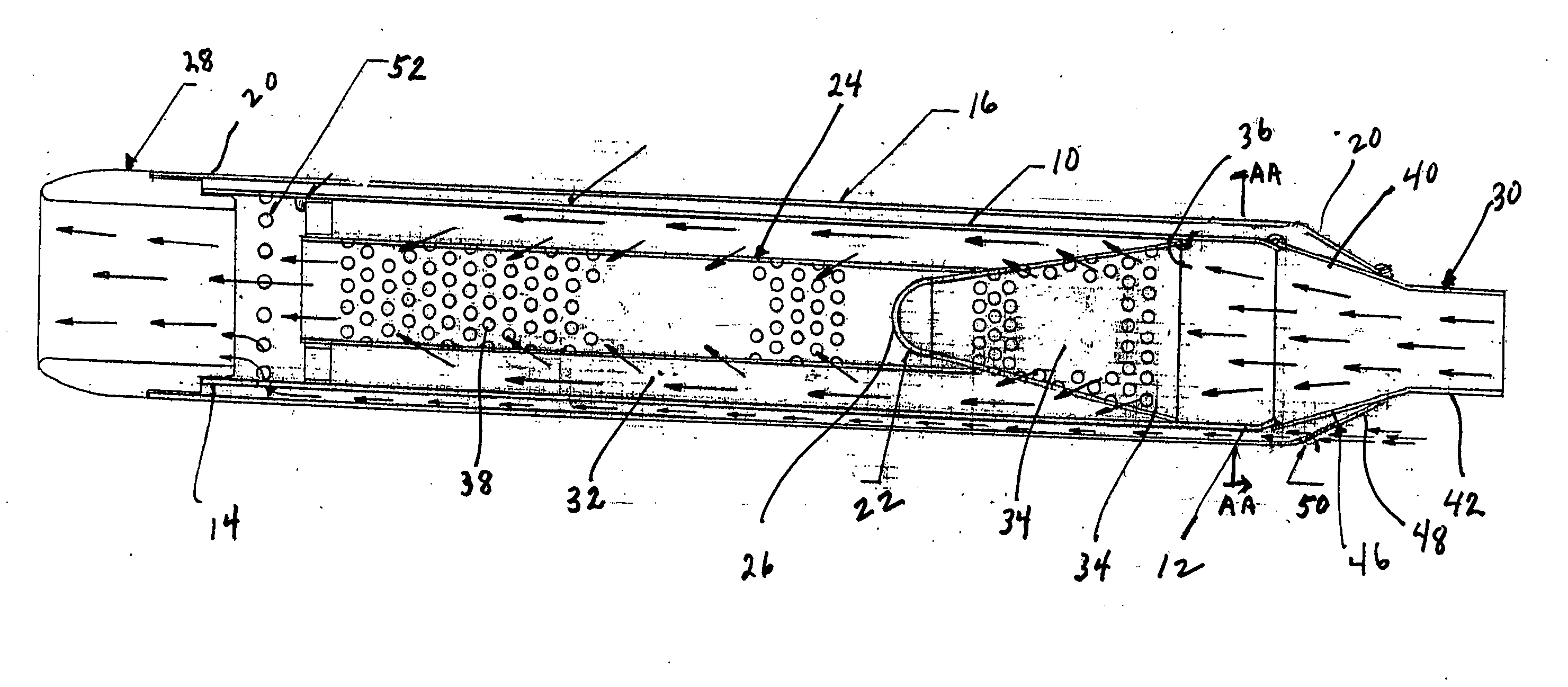 Muffler with improved heat dissipation