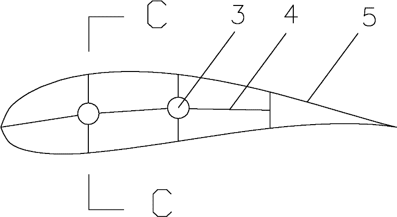 Blade stretching structure for wind driven generator
