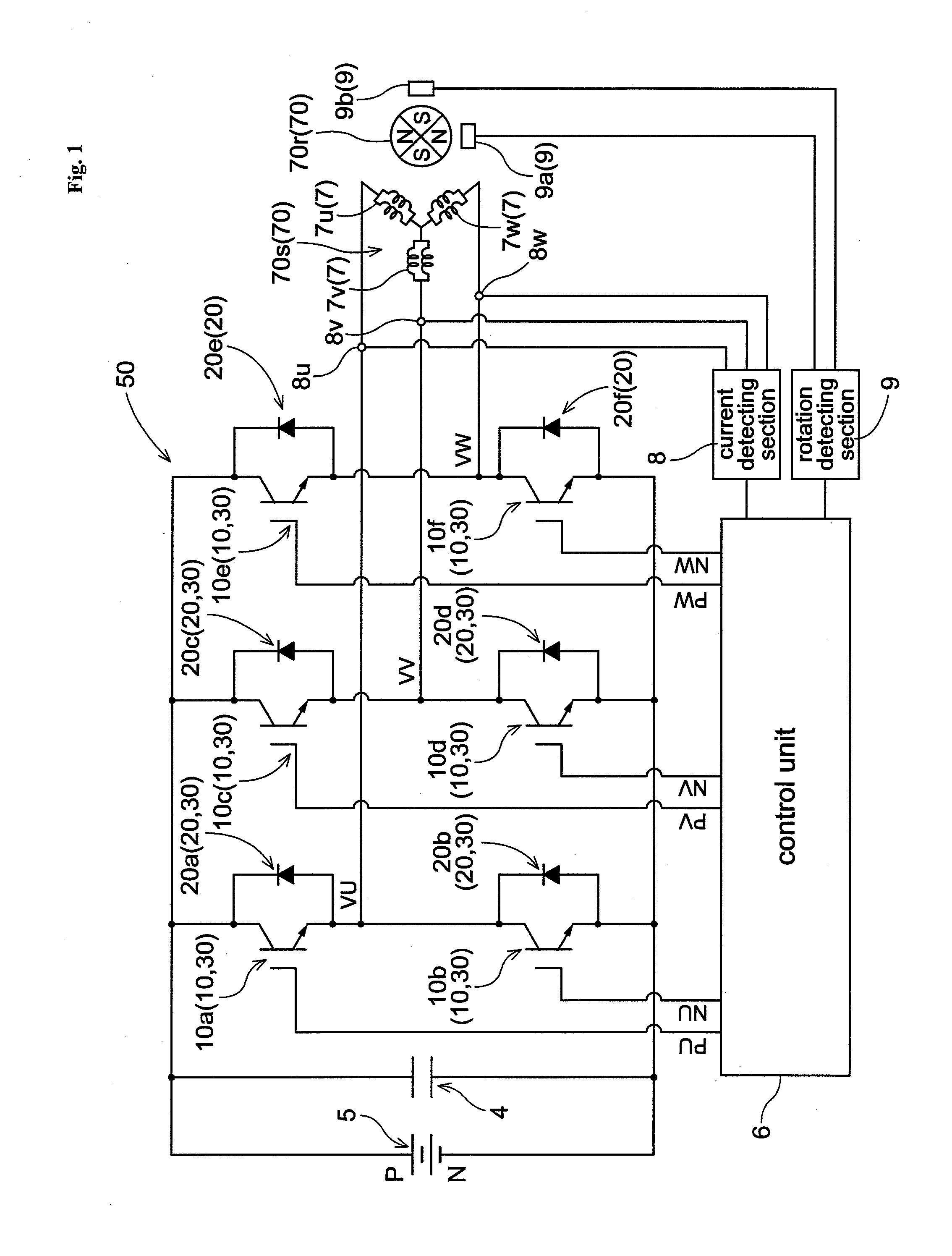 Power semiconductor chip, power semiconductor module, inverter apparatus, and inverter-integrated motor