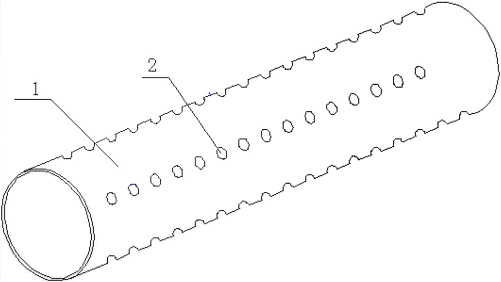 Garden water draining and permeating pipe and water draining system