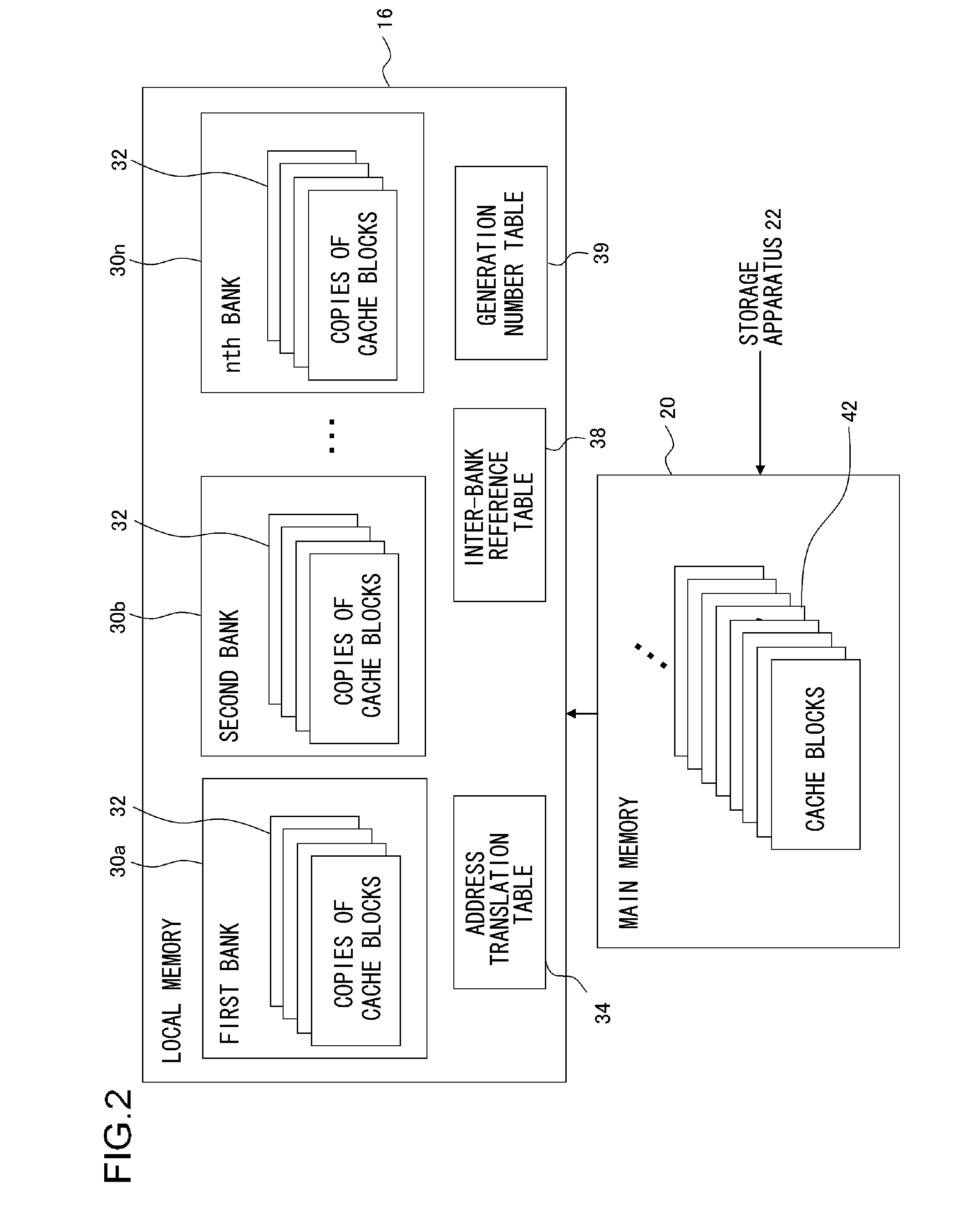Apparatus and method for efficient caching via addition of branch into program block being processed