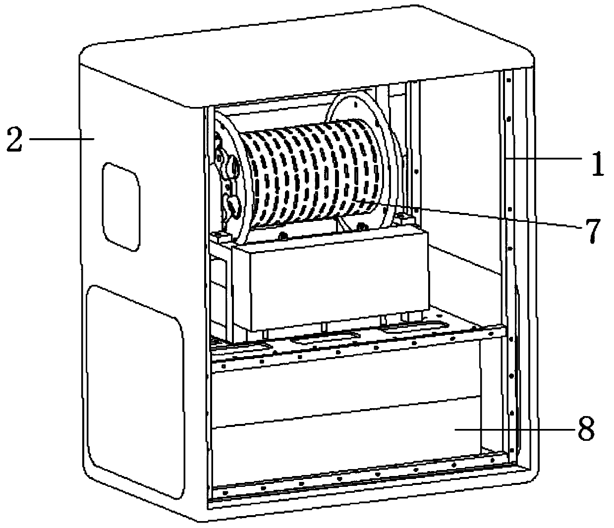 Portable backpack for tethered unmanned aerial vehicle take-up and pay-off device