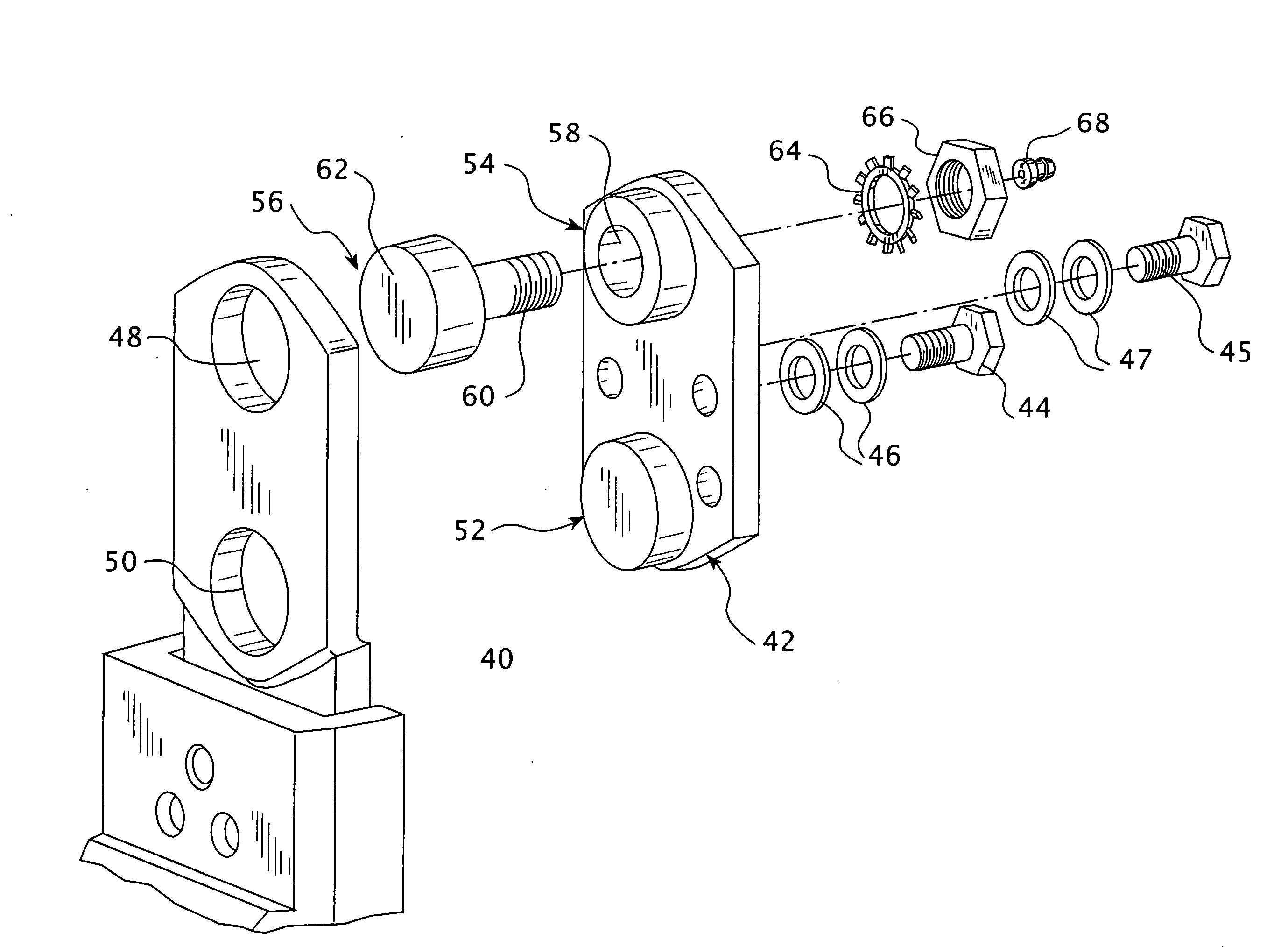 Track adjustable mounting assemblies and associated methods