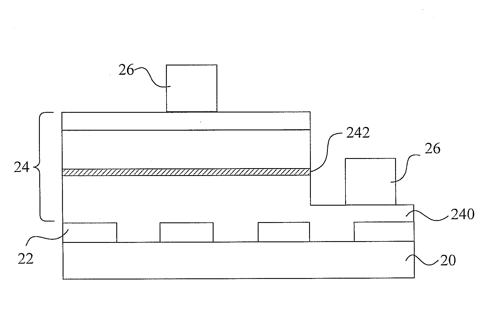 Semiconductor light-emitting device with selectively formed buffer layer on substrate