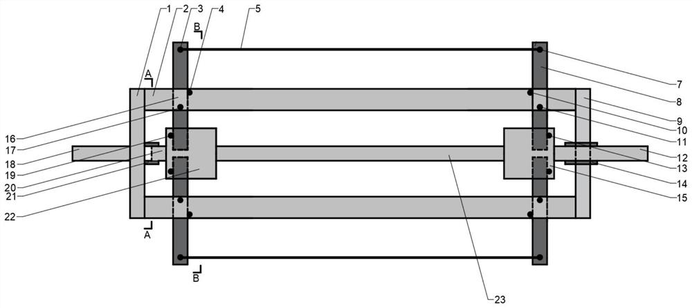 Displacement amplification type self-resetting damper based on shape memory alloy material