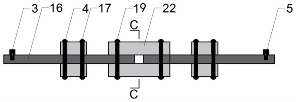 Displacement amplification type self-resetting damper based on shape memory alloy material