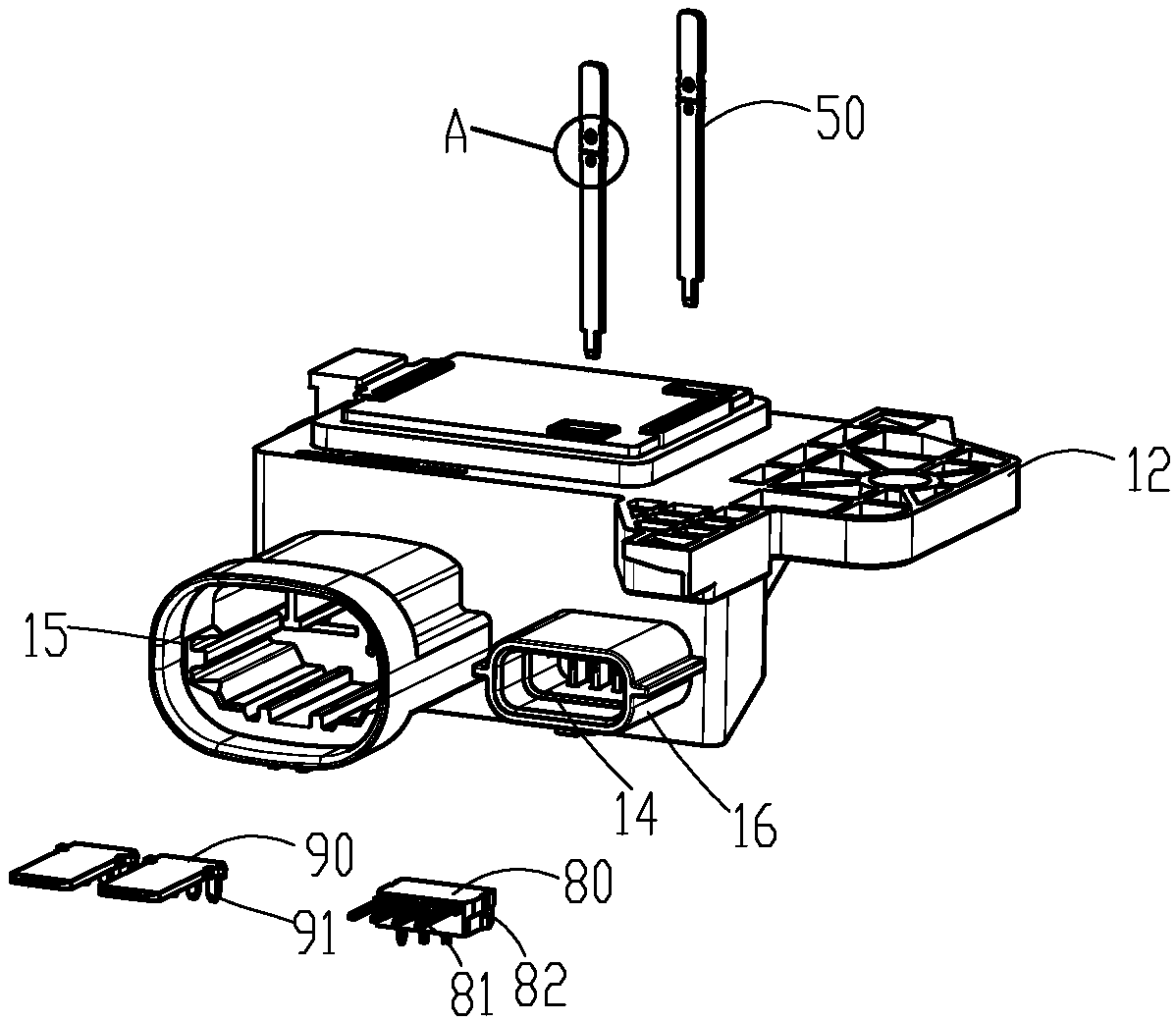 An integrated ceramic resistance relay box